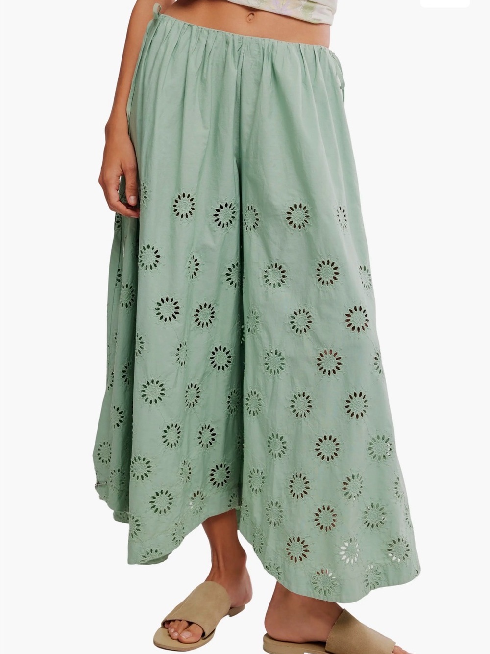 Sweet Serenade Wide Leg Cotton Eyelet Pants
Free People NWT $198 Size 14